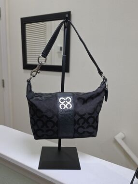 Coach Black and Gray Julia Signature Mini Bag GUC